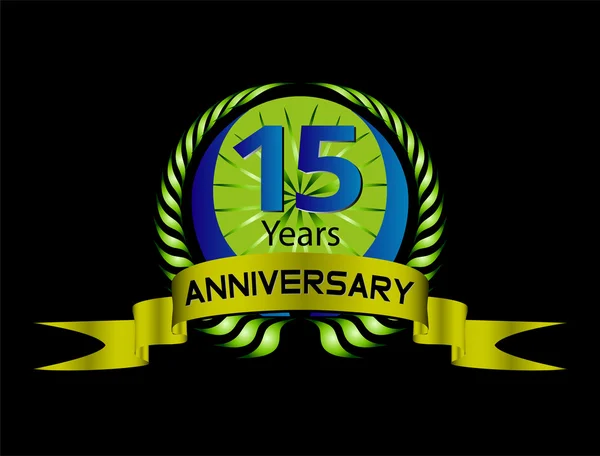 15 year Anniversary vector celebration — Stock Vector